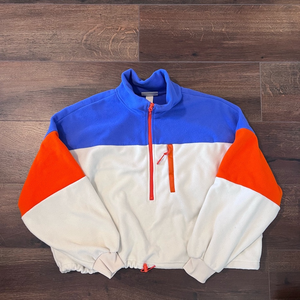 H&M Blue, White, and Orange Jacket